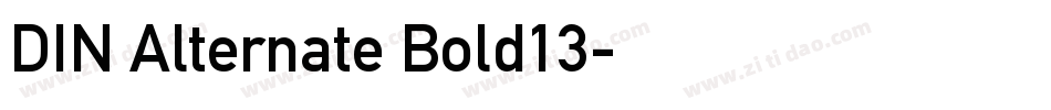 DIN Alternate Bold13字体转换